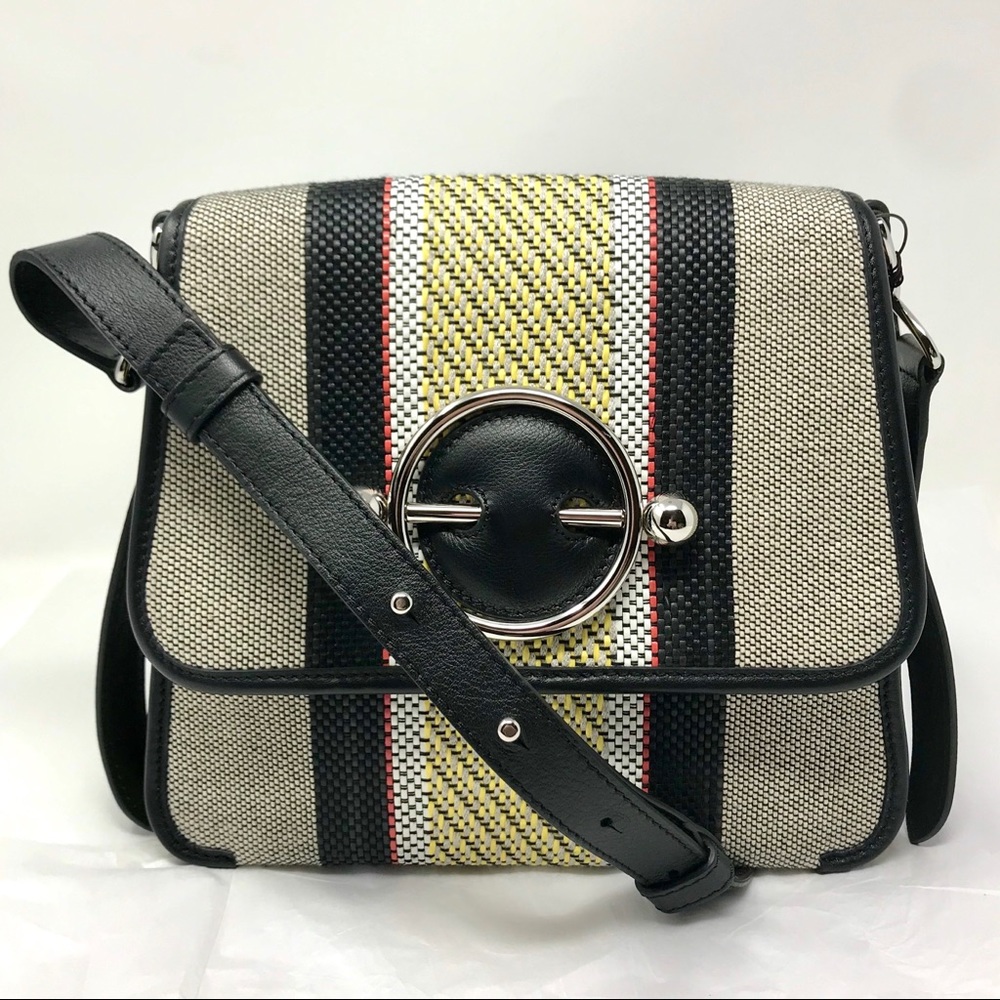 J.W. Anderson Disc Bag Black & Yellow Print - NWT